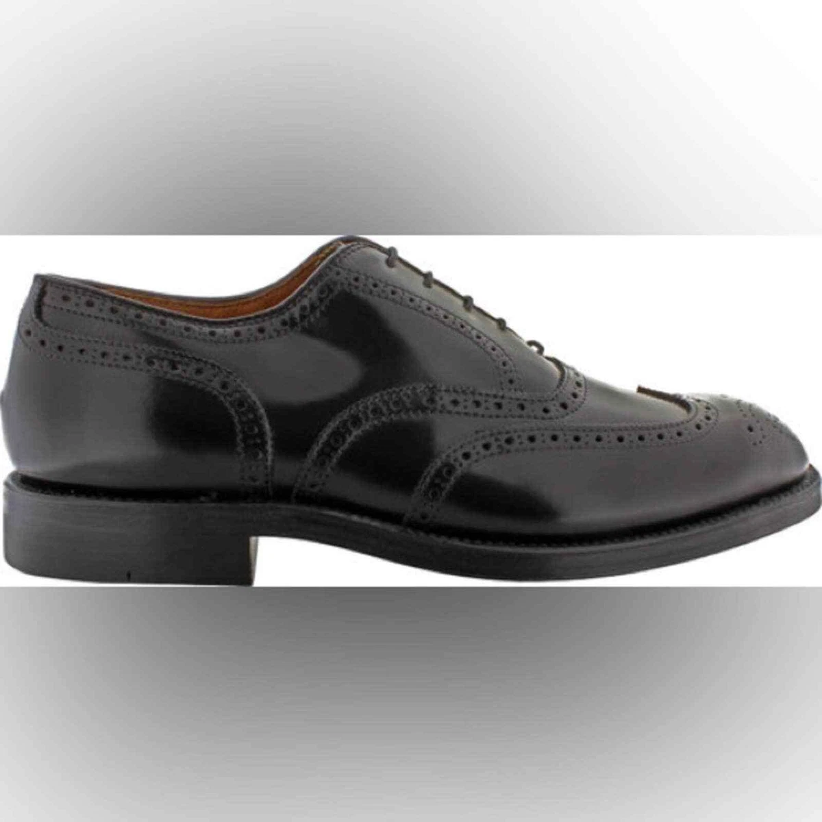 Alden Men's 9741 Wing Tip Bal Black Shell Cordovan sz 10.5