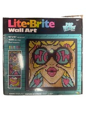 Lite Brite Wall Art POP WOW Edition NEW 16"x16" Screen 6,000 Pegs 3 HD Templates