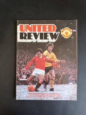 Manchester Utd vs Aston Villa 1980 Football Program