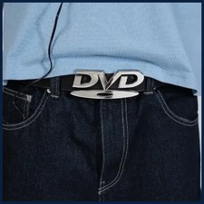 Unisex Vintage DVD Buckle Belt Adjustable Jeans Waist Strap