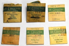 (6) LeCoultre NOS Parts Lot - 11-LO - 489 - 460 - 490 - 497 - Vintage
