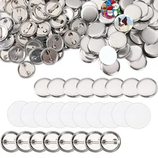 600 Pcs Blank Button Making Supplies 25Mm/1Inch Back Button Pin Making Kit9910