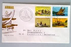 Papua New Guinea 1975 Canoes FDC Port Moresby to Switzerland