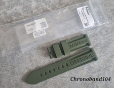 Cinturino in gomma verde originale Officine Panerai 22/20 mm per fibbia Tang NUOVO!
