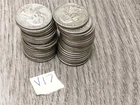1940s to 1964 U.S. WASHINGTON QUARTERS 90% SILVER FULL ROLL 40 COINS #V17