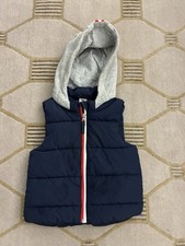 H M Quilted Vest Removable Hood 2T