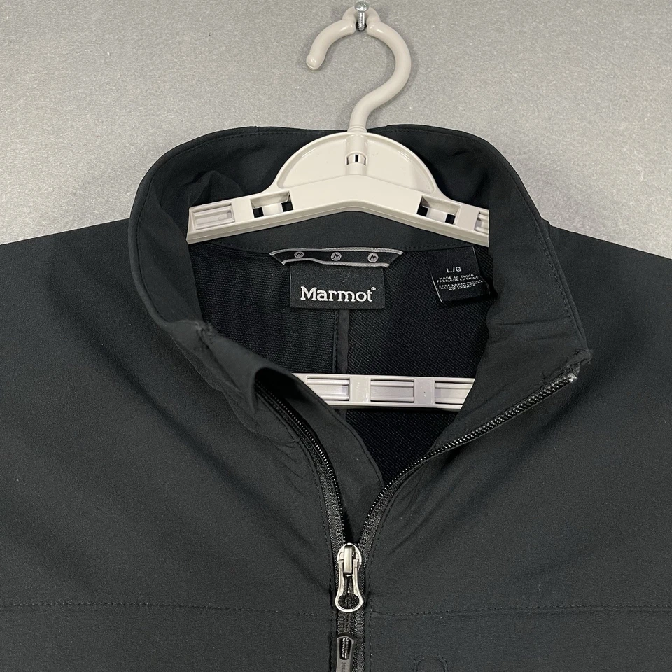 Marmot Jacket Mens Large Black Uber Windbreaker M3 Tempo Gorpcore Full Zip - Image 2 of 4