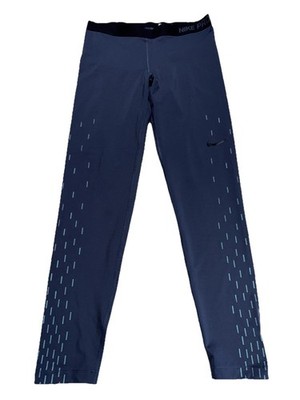 Nike Pro Cool Dri-FIT Linear Rain Reflective Leggings XL Midnight Blue