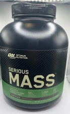 Optimum Nutrition Serious Mass High Protein Weight Gain Chocolate. EXP : 5/27