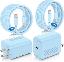 45W Super Fast Type-C Charger for Samsung Galaxy S25/S24 with 6FT Cable