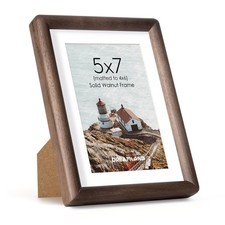 Dreamland 5x7 Matted to 4x6 Picture Frame Natural Wood Picture Frames Solid O...