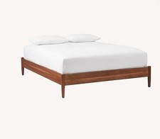 West Elm Mahogany King Size Bed Frame. Dismantled. Collection Only. Please read.