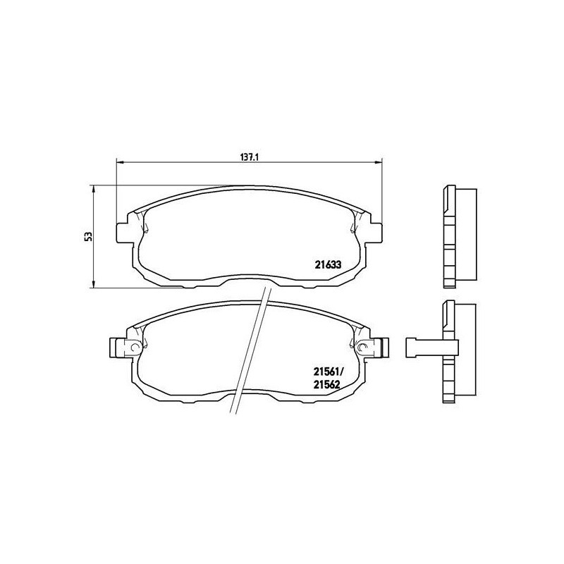 BREMBO P 56 021 Brake Pads Set Front for Altima Sentra 200 350 Maxima Skyline 18