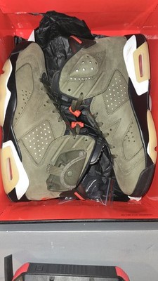 Nike Air Jordan Retro 6 Travis Scott Olive CN1084-200 Authentic Sz 12