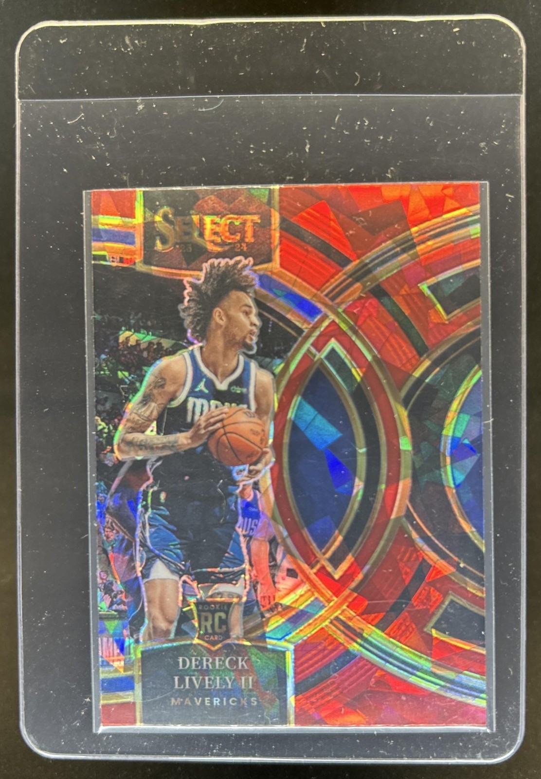 2023-24 Select Dereck Lively II RC Red Cracked Ice Prizm Premier Level #111
