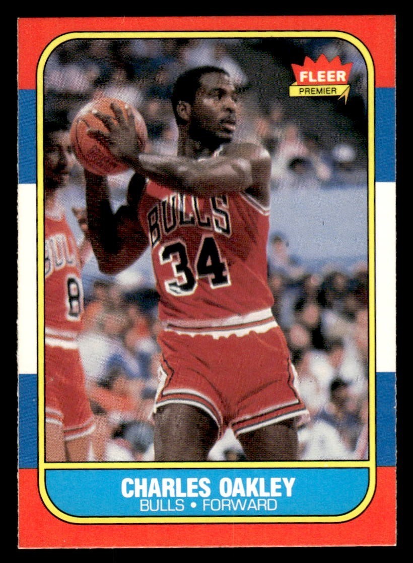 1986 Fleer Basketball #81 Charles Oakley NM/MT *f2