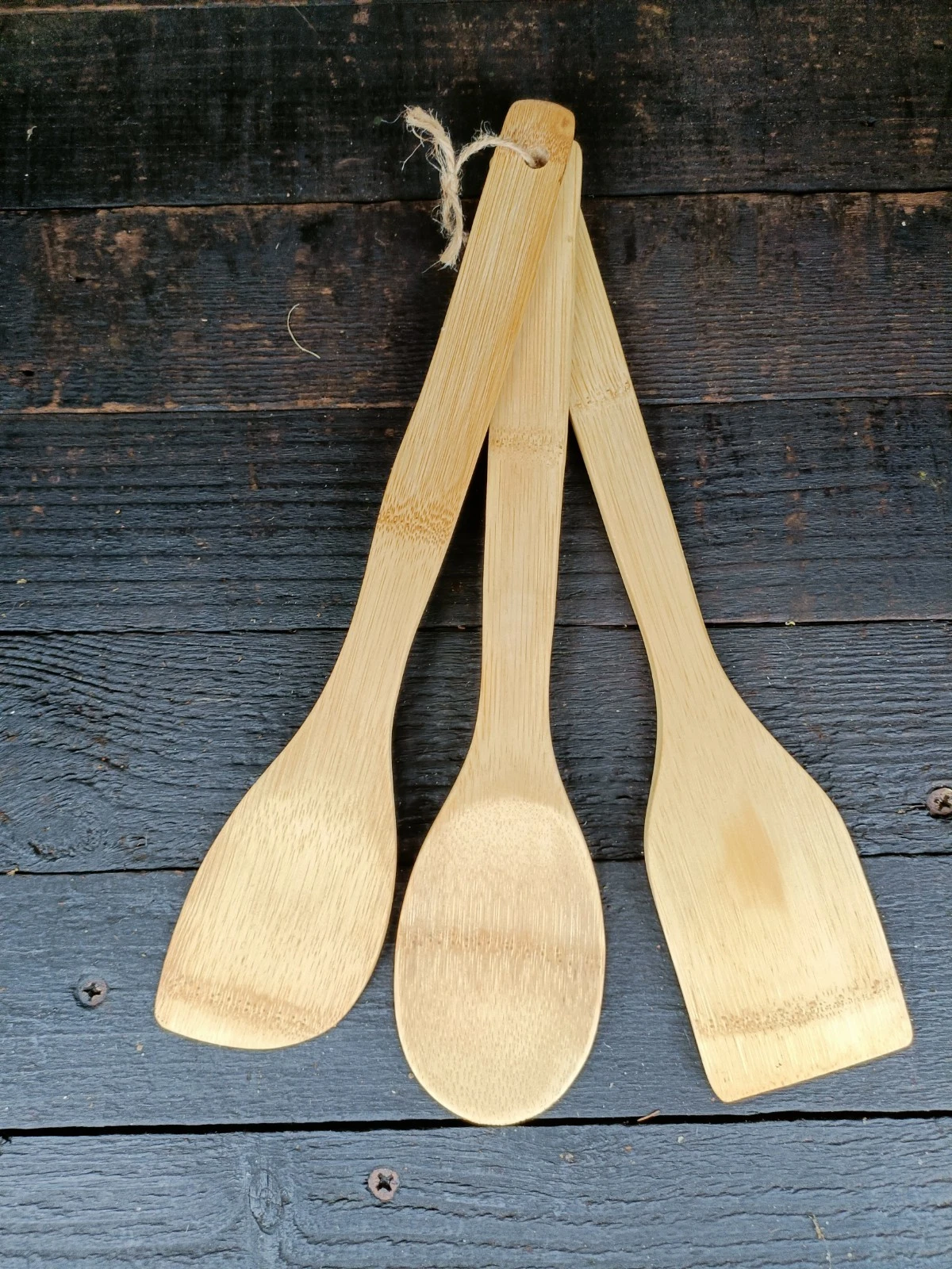 Hand Made Spatula/ Spoon / Salad Serving Utensils - Bamboo - Danish Oil Finish.