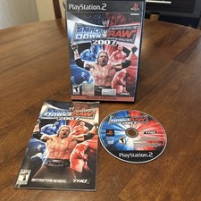 WWE SmackDown vs. Raw 2007 (Sony PlayStation 2, 2006)  PS2 Complete Manual CIB