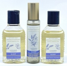 Bath  Body Works Aromatherapy Body Wash 2 Oz  Pillow Spray Lavender  Vanilla