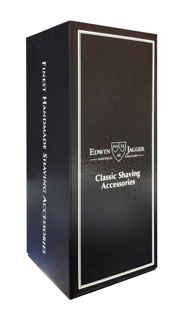 EDWIN JAGGER Ebony Black Handle Chrome Double Edge Safety Razor