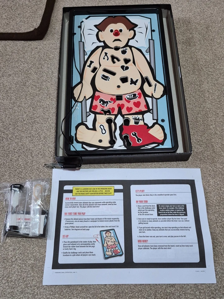 Botched Operation Board Game. For Adults.  Missing 1 Card, Otherwise Complete - Image 3 of 4