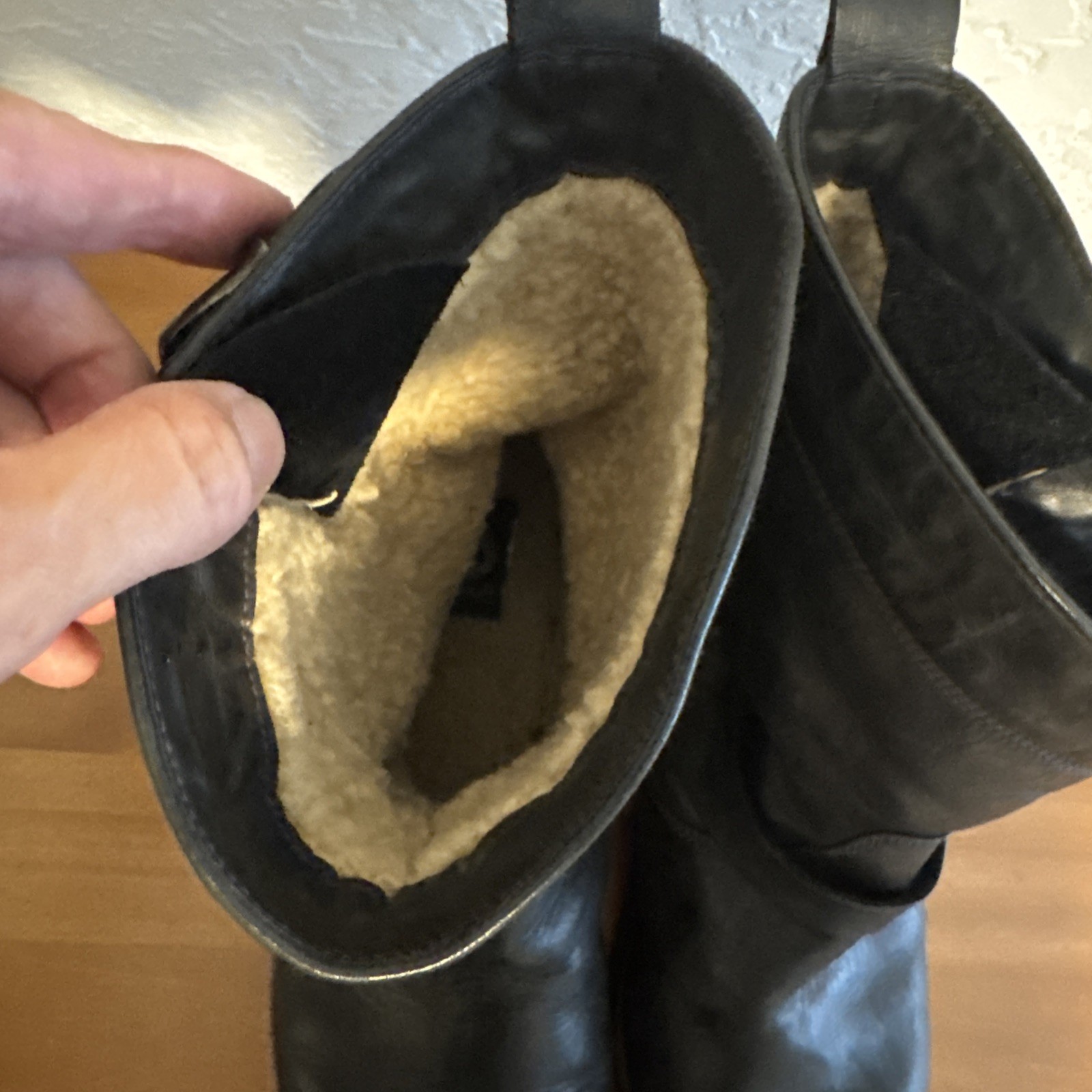 Belstaff Men’s Shearling Lined Leather Boots 44 / US 11 image 3