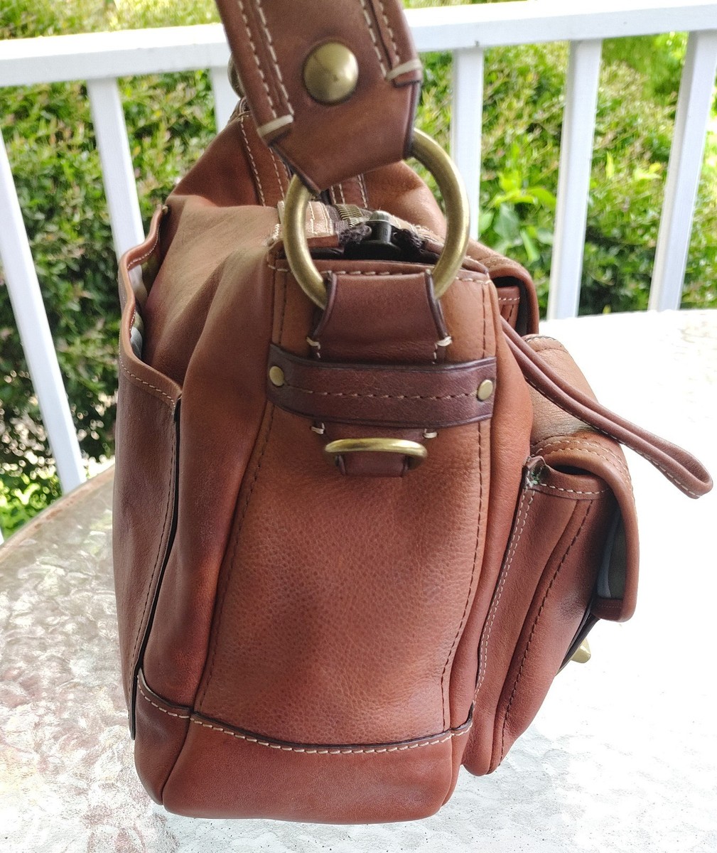 Coach MEDIUM 10331 65th Anniversary Mandy Vintage Cognac Leather