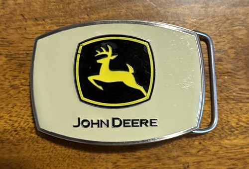John Deere Belt Buckle SpecCast Dyersville IA USA Approx 3" X 2.25"