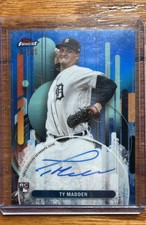 2025 Topps Finest - Finest Autographs Ty Madden Blue Refractor /99 (AU, RC)