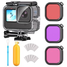 Waterproof Case with Dive Filters for GoPro Hero 13 /Hero 12 /Hero 11 /Hero 1...