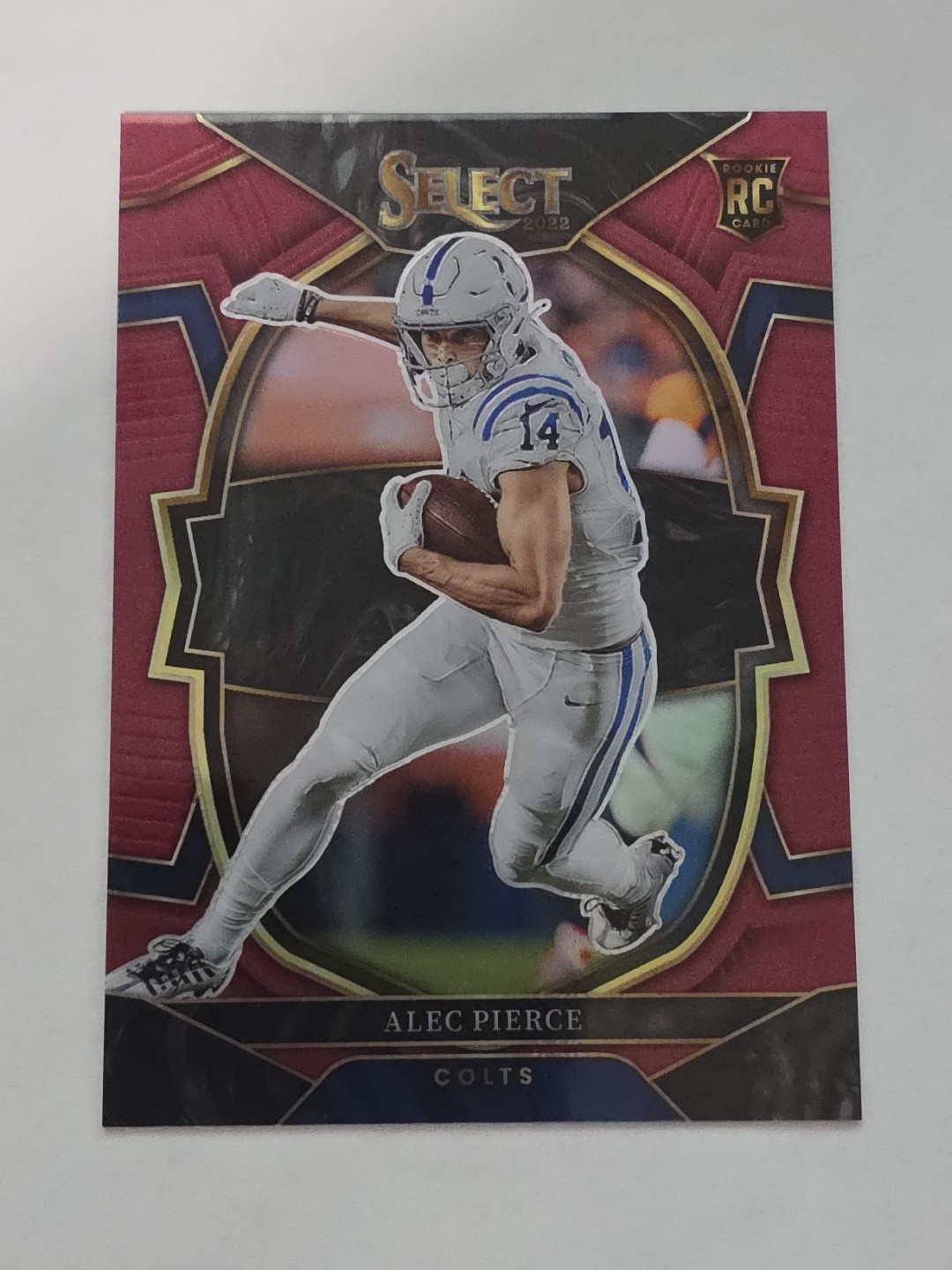 ALEC PIERCE 2022 PANINI SELECT #45 RED PRIZM RC #/99 INDIANAPOLIS COLTS