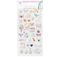 American Crafts Rainbow Avenue Puffy Stickers 37/Pkg-Icons