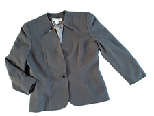 Christian Dior vintage black pique woven worsted wool jacket-16