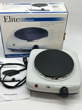 Countertop Single Cast Iron Electric Burner Elite Cuisine ESB-301F 1000 Watts
