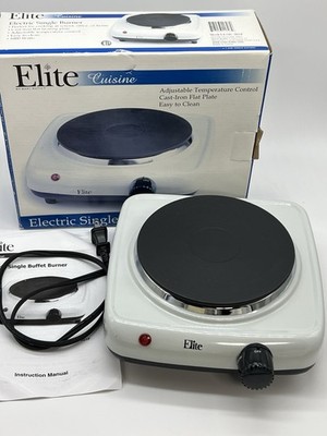 Countertop Single Cast Iron Electric Burner Elite Cuisine ESB-301F 1000 Watts