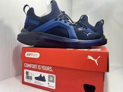 PUMA Softride Enzo 5 Blue/Navy Solid Low Top Lace-Up jr Sneakers 401510 03