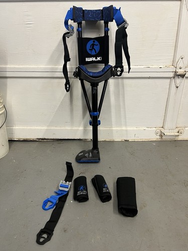 iWALK 3.0 Hands-Free Crutch Adjustable Height Cushioned Knee Pad Black/Blue