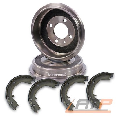 2x BREMSTROMMEL+ BREMSBACKEN HINTEN FÜR SKODA OCTAVIA 1U BJ 96-10 ROOMSTER 5J