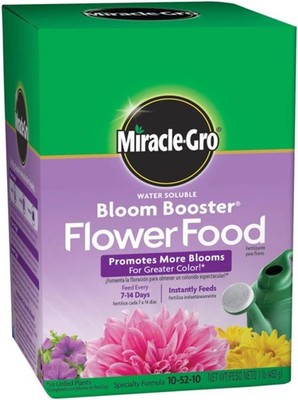 Miracle-Gro 1360011 Bloom Booster Flower Food Water Soluble 10-52-10 1 Pack