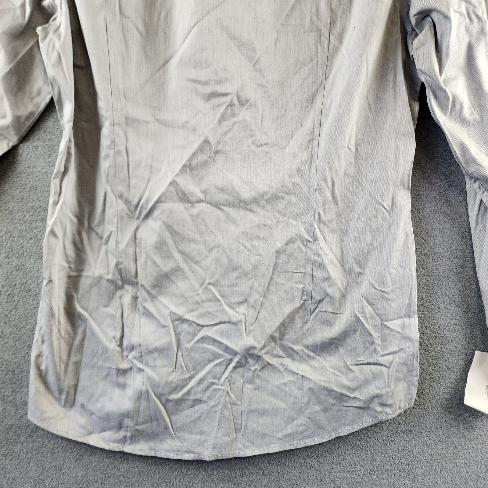 HUGO Slim-Fit Easy Iron Dress Shirt Men's 15 Light Gray Heather Long Sleeve thumbnail 13