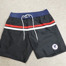 Freedom Artists Shorts 30 Black Nylon 7" Swim Drawstring Made in USA