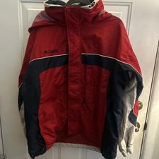 Vtg Columbia Core Interchange Jacket RN69724 Mens Hood Outdoor Hiking Sz XL