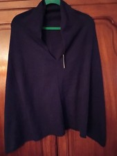 NWT RACHEL ZOE Navy 100 Cashmere Topper one size Poncho BEAUTIFUL And SOFT