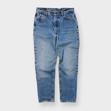 Vtg 90s Levi's 512 Slim Straight Jeans, Whiskered, 501xx 501 USA Made 14 32 x 30