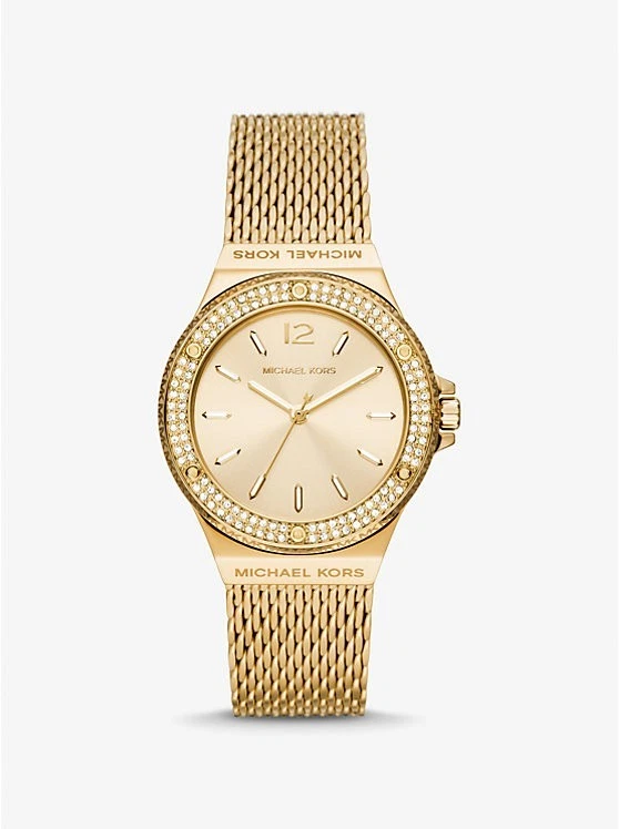 Orologio Donna Michael Kors MK7335 Lennox Analogico Quadrante Oro 37mm Nuovo con etichette