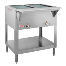 Kratos Commercial Electric Steam Table / Hot Food Table - Two Pan Open Well