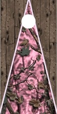 Pink Oak Camouflage wood hunting girl Cornhole game board decal wraps