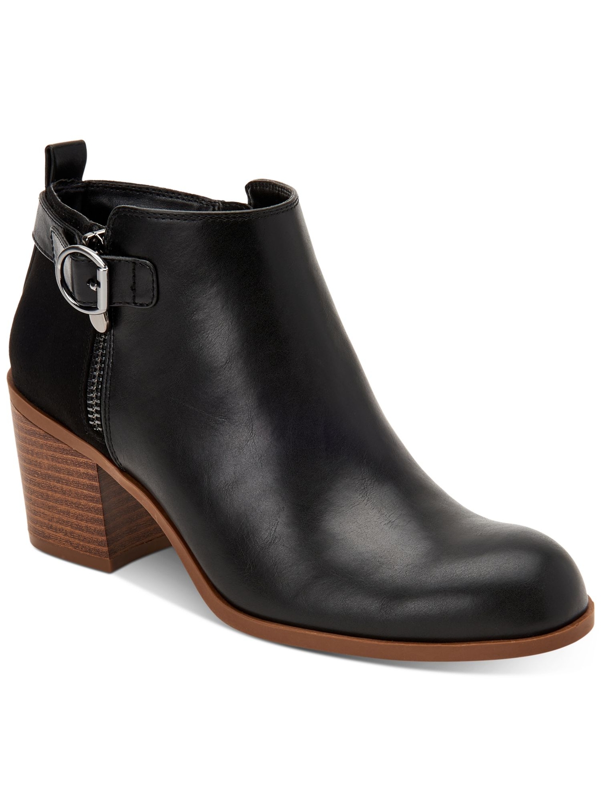 STYLE & COMPANY Womens Black Zipper Onyaa Round Toe Block Heel Booties 6.5 M