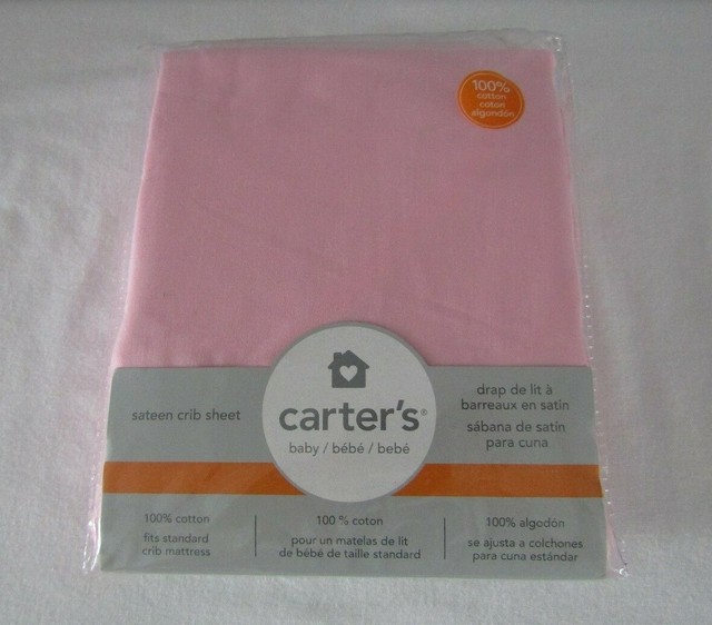Carter S Sateen Pink Baby Crib Sheet For Sale Online Ebay