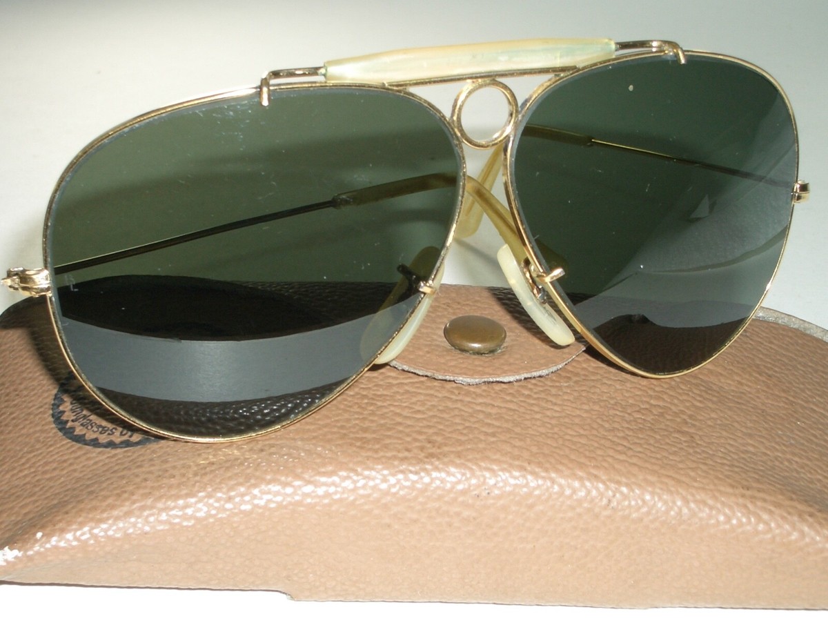 1970's 62mm VINTAGE B&L RAY-BAN USA GEP G15-UV SHOOTING AVIATOR